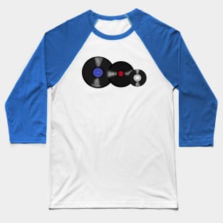 Vinyl Records Trio (Gray) Baseball T-Shirt